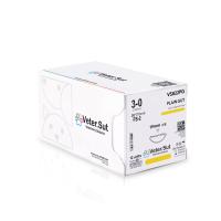 VeterSut - PLAIN GUT Suture 3-0, FS-2, 12 Count