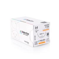 VeterSut - VetGEN Chromic Gutflex 3-0, SH, 28", 12 Count
