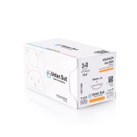 VeterSut - VetGEN Chromic Gutflex 3-0, FS-2, 28", 12 Count
