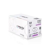 VeterSut - VetCRYL Polyglactin 910 Suture 3-0, SH, 12 Count