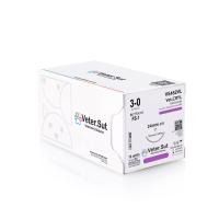 VeterSut - VetCRYL Polyglactin 910 Suture 3-0, FS-1, 12 Count