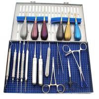 GV Dental Kit with Luxating Winged Color Coated, Titanium and Sterilization Cassette