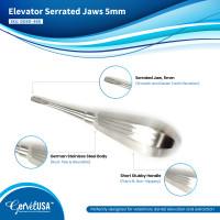 Dental Elevator Serrated Jaws Set of 4, with Short Handle