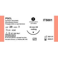 PGCL-Compares to Monocryl (Poliglecaprone 25):  2-0, 24mm, 3/8 Cutting, 75cm, 12 Count