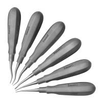 Luxating Elevator Set of 6 having Standard Handle with 3 Inside Bent Tip and 3 Curved Tip